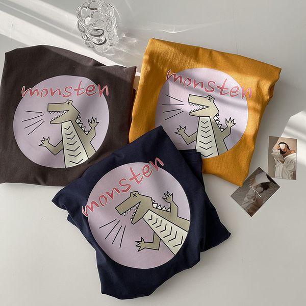 women's t-shirt fashion print round neck t-shirt 2021 summer casual cartoon pullovers korean loose simple versatile eqtq, White
women's t-shirt fashion print round neck t-shirt 2021 summer casual cartoon pullovers korean loose simple versatile eqtq, White