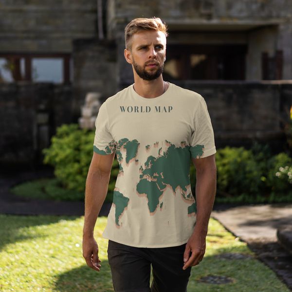 green map 3d printing t-shirt unique fashion, beautiful, breathable and comfortable daily party travel visual impact gothic style men's, White;black
green map 3d printing t-shirt unique fashion, beautiful, breathable and comfortable daily party travel visual impact gothic style men's, White;black