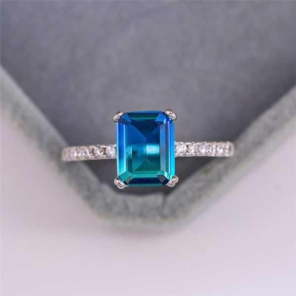 wedding rings luxury female blue crystal stone ring charm rose gold silver color simple square thin engagement for women, Slivery;golden
wedding rings luxury female blue crystal stone ring charm rose gold silver color simple square thin engagement for women, Slivery;golden