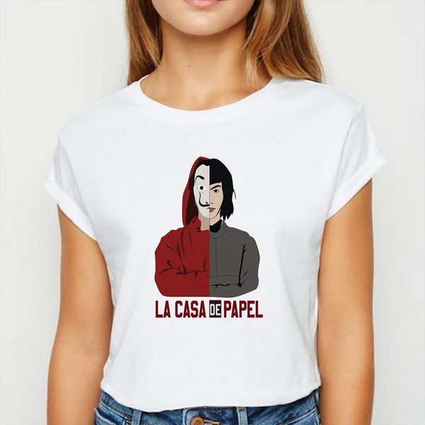 la casa de papel two mens t shirts and womens half face plus size spring summer shirt harajuku female clothing, White;black
la casa de papel two mens t shirts and womens half face plus size spring summer shirt harajuku female clothing, White;black