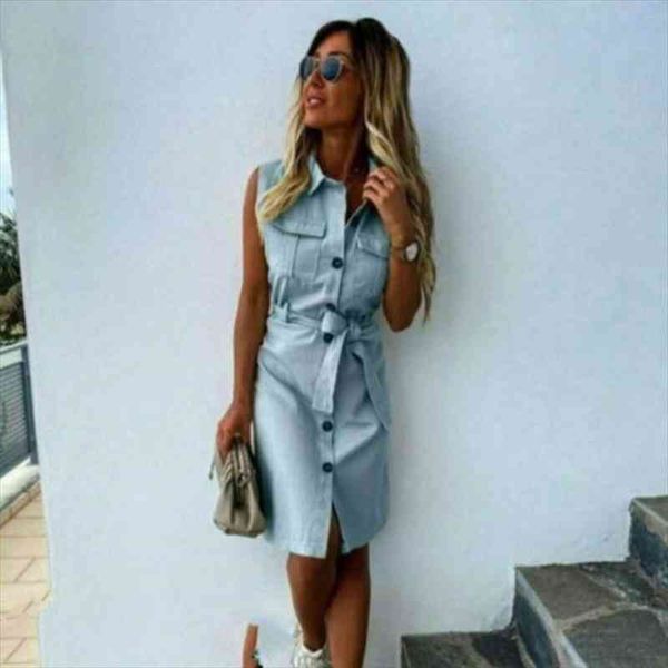 women vintage sashes front button party dress sleeveless turn down collar solid elegant casual mini dress summer, Black;gray
women vintage sashes front button party dress sleeveless turn down collar solid elegant casual mini dress summer, Black;gray