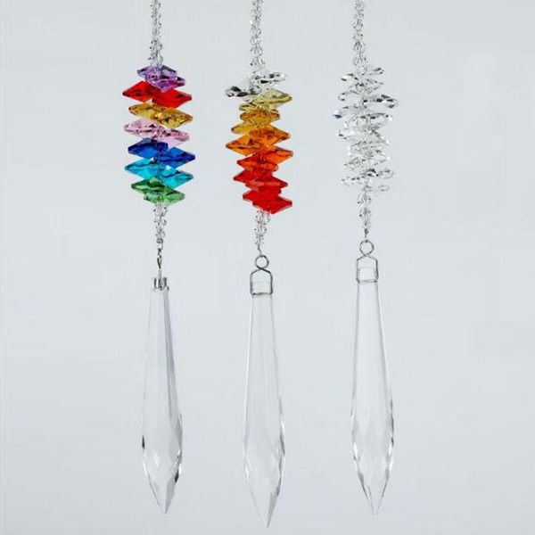 crystal rainbow suncatcher 89mm icicle prism pendant with octagon beads ornaments home wedding decor hanging garden decorations
crystal rainbow suncatcher 89mm icicle prism pendant with octagon beads ornaments home wedding decor hanging garden decorations