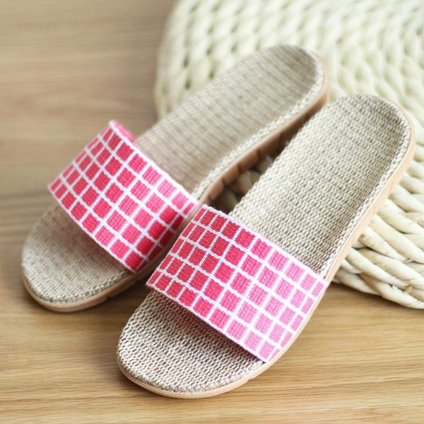 plaid linen slippers summer couple sweat-absorbent sandals eva home indoor floor women shoes, Black
plaid linen slippers summer couple sweat-absorbent sandals eva home indoor floor women shoes, Black