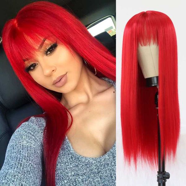 synthetic wigs red wig for women long with bangs straight hair natural cute daily party, Black
synthetic wigs red wig for women long with bangs straight hair natural cute daily party, Black