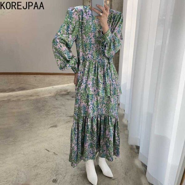 korejpaa women dress summer korean chic retro elegant round neck full screen floral loose all-match puff sleeve vestidos 210526, Black;gray
korejpaa women dress summer korean chic retro elegant round neck full screen floral loose all-match puff sleeve vestidos 210526, Black;gray