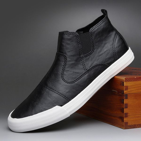 spring new men leather casual shoes fashion slip-on high flat shoes cool loafers 3 colors, Black
spring new men leather casual shoes fashion slip-on high flat shoes cool loafers 3 colors, Black