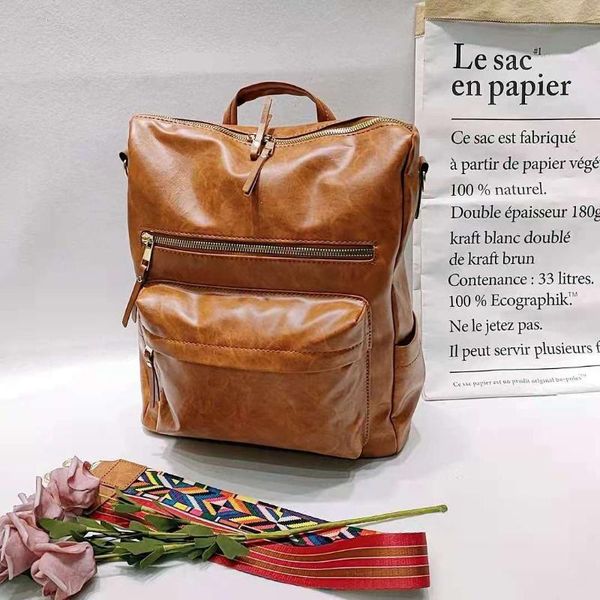 backpack retro large-capacity campus student school bag travel wax oil leather high-quality bolsa feminina
backpack retro large-capacity campus student school bag travel wax oil leather high-quality bolsa feminina