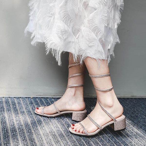 word bring snake heel fairy summer shoes sandals woman coarse rhinestone dress, Black
word bring snake heel fairy summer shoes sandals woman coarse rhinestone dress, Black