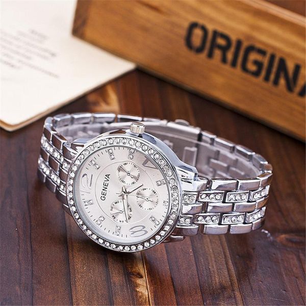 wristwatches watch women classic geneva luxury ladies watches womens full steel crystal metal wristwatch relogio feminino drop, Slivery;brown
wristwatches watch women classic geneva luxury ladies watches womens full steel crystal metal wristwatch relogio feminino drop, Slivery;brown