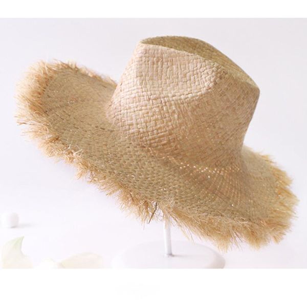 summer simple solid color handmade weave raffia sun hats for women lace up large brim straw hat outdoor beach caps wide, Blue;gray
summer simple solid color handmade weave raffia sun hats for women lace up large brim straw hat outdoor beach caps wide, Blue;gray