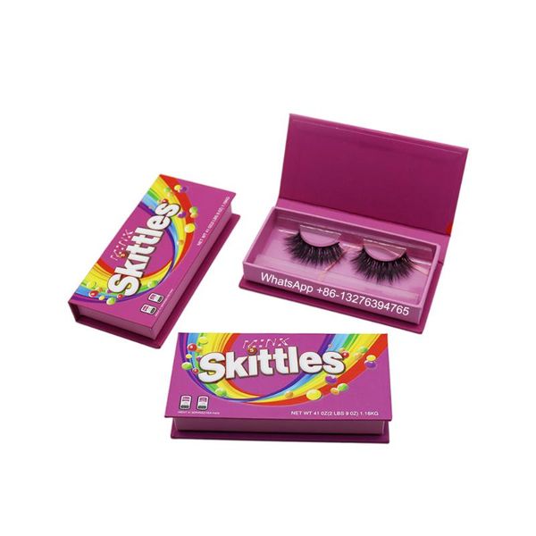 false eyelashes purple skittles candy eyelash case 8-25mm mink lashes empty box rectangular packaging clear lash tray
false eyelashes purple skittles candy eyelash case 8-25mm mink lashes empty box rectangular packaging clear lash tray