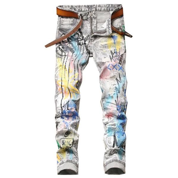 men's jeans 2021 fashion punk style splash ink color men denim trousers biker male casual designer streetwear hip hop, Blue
men's jeans 2021 fashion punk style splash ink color men denim trousers biker male casual designer streetwear hip hop, Blue
