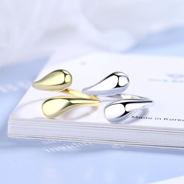 cluster rings high polish simple water drop ring 925 sterling silver open finger for women party gift fine jewlery s-r7231, Golden;silver
cluster rings high polish simple water drop ring 925 sterling silver open finger for women party gift fine jewlery s-r7231, Golden;silver