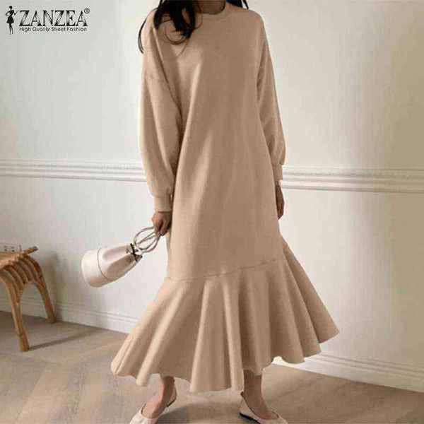 zanzea fashion women sweatshirts dresses 2021 spring long sleeve ruffle maxi dress vestidos casual solid loose oversized robe 7 y220214, Black;gray
zanzea fashion women sweatshirts dresses 2021 spring long sleeve ruffle maxi dress vestidos casual solid loose oversized robe 7 y220214, Black;gray