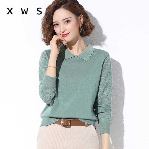 autumn lace patchwork oversized sweater women fashion long sleeve trun down collar kint shirt office pullover jumper 210604, White;black
autumn lace patchwork oversized sweater women fashion long sleeve trun down collar kint shirt office pullover jumper 210604, White;black