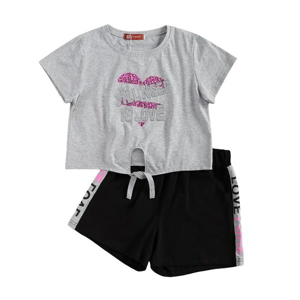clothing sets summer girl clothes set print short sleeve crew neck and pants 2-piece suits kids outfits two piece, White
clothing sets summer girl clothes set print short sleeve crew neck and pants 2-piece suits kids outfits two piece, White