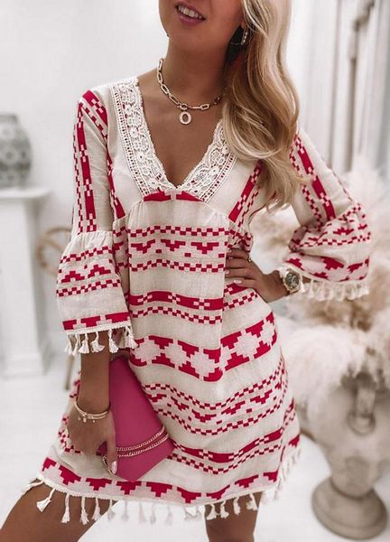 women's swimwear summer v-neck dress casual geometric print flared sleeve lace holiday party loose breathable beach bress, White;black
women's swimwear summer v-neck dress casual geometric print flared sleeve lace holiday party loose breathable beach bress, White;black