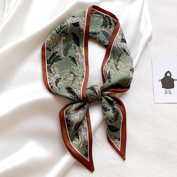 spring floral decoration small silk scarf women's hair band narrow leopard print female scarves, Blue;gray
spring floral decoration small silk scarf women's hair band narrow leopard print female scarves, Blue;gray
