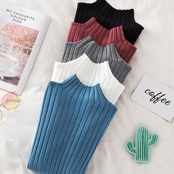 women's sweaters women high neck long sleeve slim basic woman pullover ribbed knitted sweater autumn winter clothes, White;black
women's sweaters women high neck long sleeve slim basic woman pullover ribbed knitted sweater autumn winter clothes, White;black