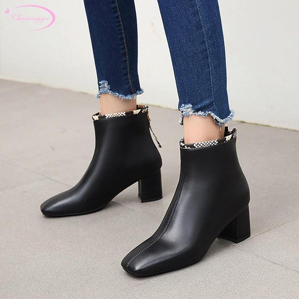 boots casual style square toe ankle fashion serpentine zipper black beige brown high heel thick riding women's shoes
boots casual style square toe ankle fashion serpentine zipper black beige brown high heel thick riding women's shoes