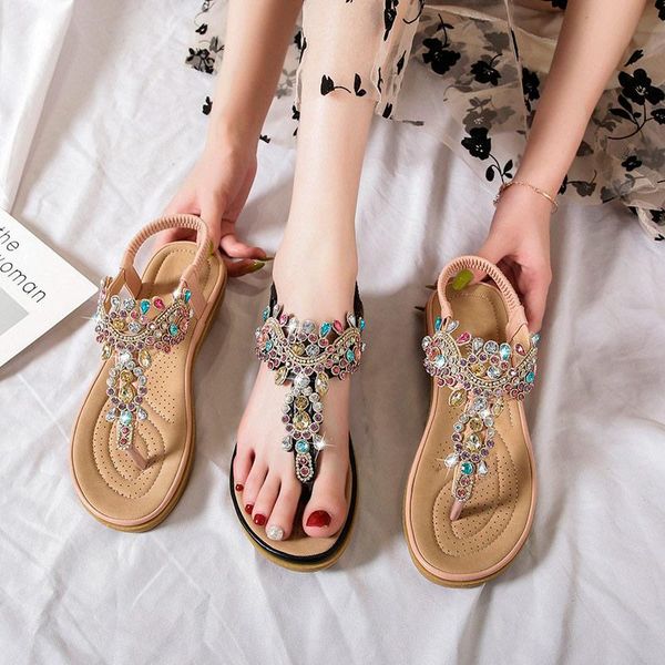 sandals 2021 beach summer bohemia style woman clip toe colorful crystal glitter slip on lady flip flops wedges heels casual shoe, Black
sandals 2021 beach summer bohemia style woman clip toe colorful crystal glitter slip on lady flip flops wedges heels casual shoe, Black