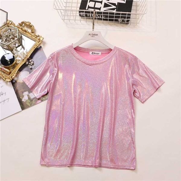 knitted women summer t shirt lurex glitter short sleeves fashion o-neck female basic tee 210601, White
knitted women summer t shirt lurex glitter short sleeves fashion o-neck female basic tee 210601, White