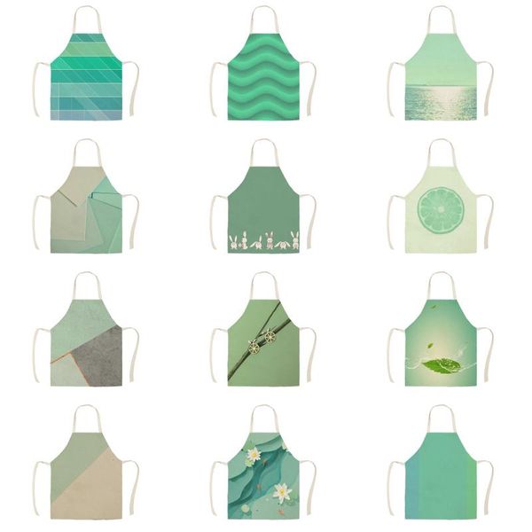 aprons fresh mint green children's kitchen linen printing household cleaning female cooking antifouling apron
aprons fresh mint green children's kitchen linen printing household cleaning female cooking antifouling apron