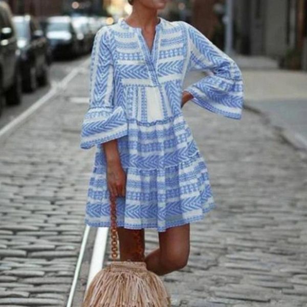 woman dress geometric print long sleeve autumn summer ruffles beach v neck mini dresses for women boho loose sundress 2021 casual, Black;gray
woman dress geometric print long sleeve autumn summer ruffles beach v neck mini dresses for women boho loose sundress 2021 casual, Black;gray