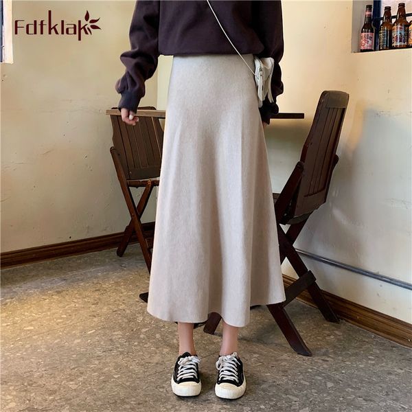 skirts fashion chic high waist wild a-line skirt long knitted female wool slim students s jupe femme faldas 7xi1, Black
skirts fashion chic high waist wild a-line skirt long knitted female wool slim students s jupe femme faldas 7xi1, Black