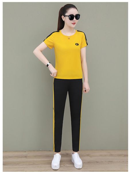 women's t-shirt 2021 summer casual outfits two piece set o neck short sleeve t shirt and pants leisurewear streetwear athleisure suits, White
women's t-shirt 2021 summer casual outfits two piece set o neck short sleeve t shirt and pants leisurewear streetwear athleisure suits, White