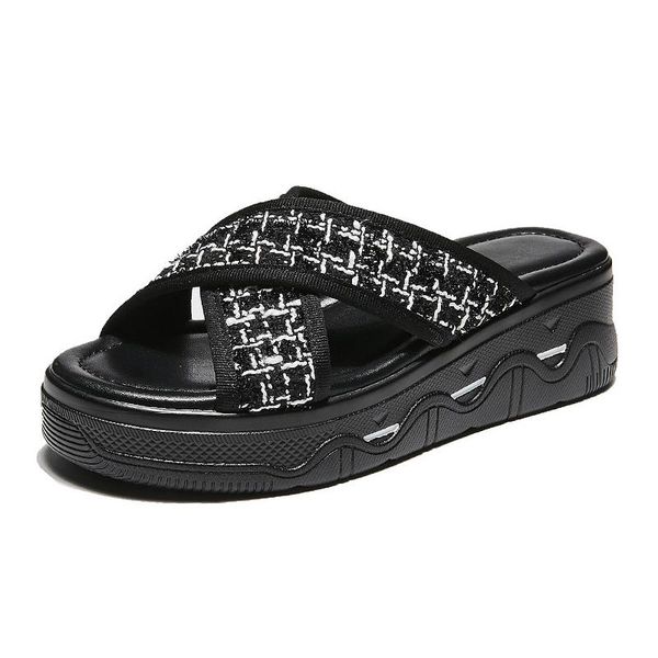slippers beach wedges shoes for women's summer 2021 fashion women casual platform shoe woman, Black
slippers beach wedges shoes for women's summer 2021 fashion women casual platform shoe woman, Black