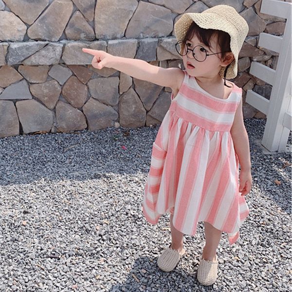 cotton striped girls party dress kids dresses for girls summer tutu dress for children sleeveless beach dress clothes, White
cotton striped girls party dress kids dresses for girls summer tutu dress for children sleeveless beach dress clothes, White
