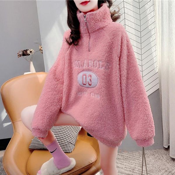 women's hoodies & sweatshirts oversize women fleece pink sweet hoodie korean autumn winter fashion 2021 ladies pullovers faux lamb fur, Black
women's hoodies & sweatshirts oversize women fleece pink sweet hoodie korean autumn winter fashion 2021 ladies pullovers faux lamb fur, Black