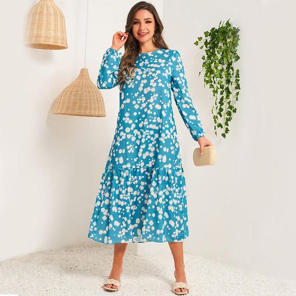 casual dresses spring and summer ladies fashion green print loose sweet girl fishtail dress, Black;gray 
casual dresses spring and summer ladies fashion green print loose sweet girl fishtail dress, Black;gray