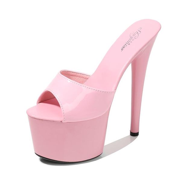 slippers 2021 patent leather sandals stiletto 17cm platform high heels heel shoes outdoor for women summer, Black
slippers 2021 patent leather sandals stiletto 17cm platform high heels heel shoes outdoor for women summer, Black