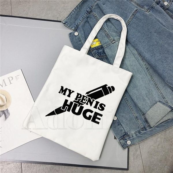 shopping bags my pen is bigger than yours huge arrives art canvas bag totes simple print girls life casual pacakge
shopping bags my pen is bigger than yours huge arrives art canvas bag totes simple print girls life casual pacakge