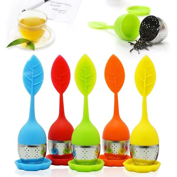 silicone handle tea infuser steeper diffuser with stainless steel strainer and drip tray for herbal tea
silicone handle tea infuser steeper diffuser with stainless steel strainer and drip tray for herbal tea