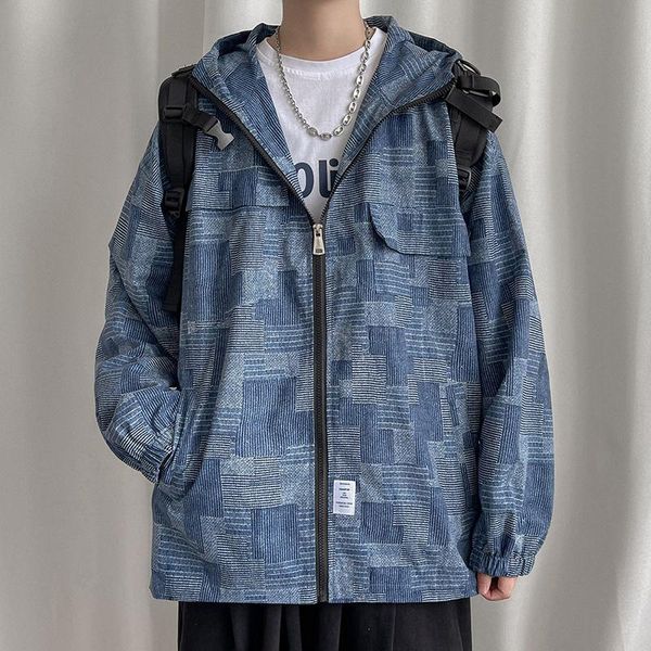 men's jackets 2021 fashion plaid coats oversized hooded autumn clothing streetwear plus size outfit windbreakers black blue, Black;brown
men's jackets 2021 fashion plaid coats oversized hooded autumn clothing streetwear plus size outfit windbreakers black blue, Black;brown