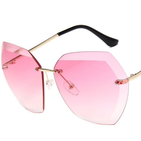 sunglasses trendy irregular rimless for women vintage classic oversize square glasses retro outdoor eyewear statement, White;black
sunglasses trendy irregular rimless for women vintage classic oversize square glasses retro outdoor eyewear statement, White;black