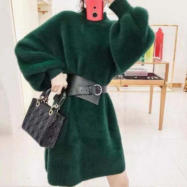 casual dresses women 2021 autumn winter half turtleneck mink cashmere dress female knitted ladies solid color loose vestidos v706, Black;gray
casual dresses women 2021 autumn winter half turtleneck mink cashmere dress female knitted ladies solid color loose vestidos v706, Black;gray