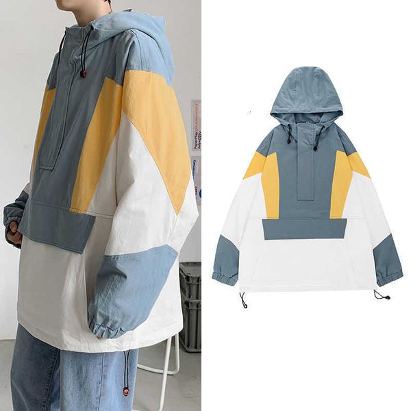men's jackets korean hooded fashion hit color casual track mens streetwear wild loose hip-hop bomber men dy3g, Black;brown
men's jackets korean hooded fashion hit color casual track mens streetwear wild loose hip-hop bomber men dy3g, Black;brown