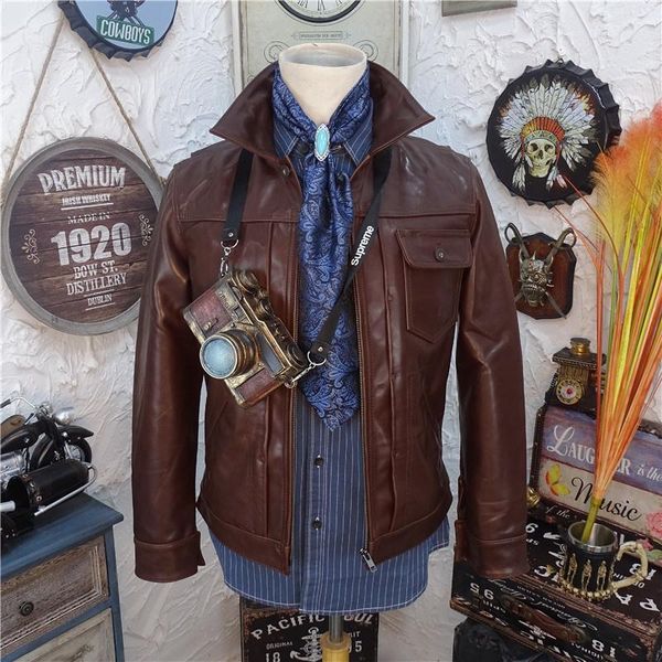 men's leather & faux yr.wholesales brown soft horsehide jacket.men slim genuine coat.quality vintage clothes., Black
men's leather & faux yr.wholesales brown soft horsehide jacket.men slim genuine coat.quality vintage clothes., Black