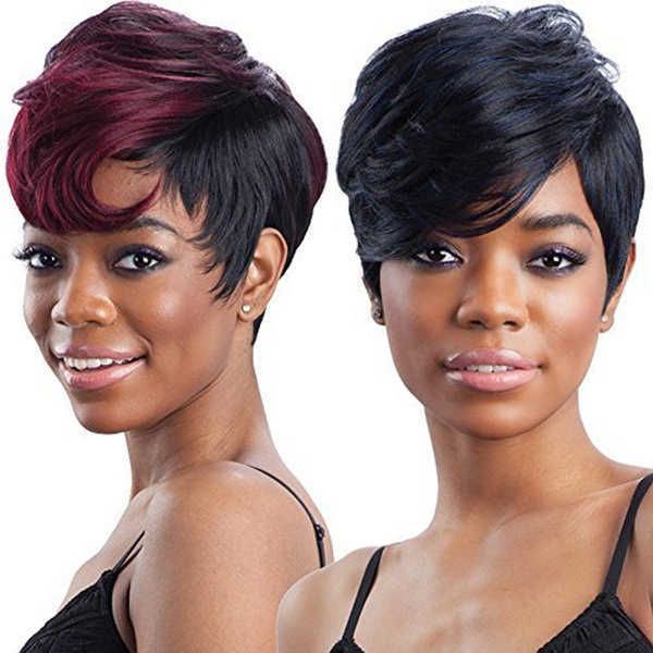wig fashion women's t-color ffy short curly hair high temperature silk rose mh head set wigs, Black
wig fashion women's t-color ffy short curly hair high temperature silk rose mh head set wigs, Black