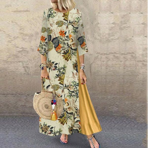casual dresses early autumn women cotton linen long maxi dress floral splicing summer sundress holiday beachwear 2021, Black;gray
casual dresses early autumn women cotton linen long maxi dress floral splicing summer sundress holiday beachwear 2021, Black;gray