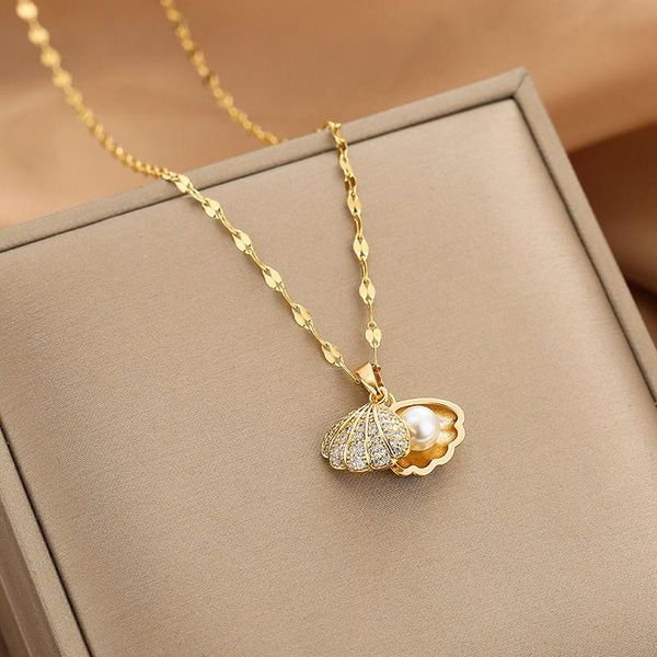 chains fashion creative shell jewelry temperament pearl full of crystal clavicle chain pendant necklaces sell like, Silver
chains fashion creative shell jewelry temperament pearl full of crystal clavicle chain pendant necklaces sell like, Silver