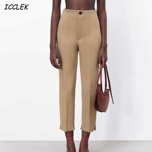 za pants for women high waist trousers office formal ladies workwear solid skinny pantsuit casual spring khaki fashion slim trf 211007, Black;white
za pants for women high waist trousers office formal ladies workwear solid skinny pantsuit casual spring khaki fashion slim trf 211007, Black;white