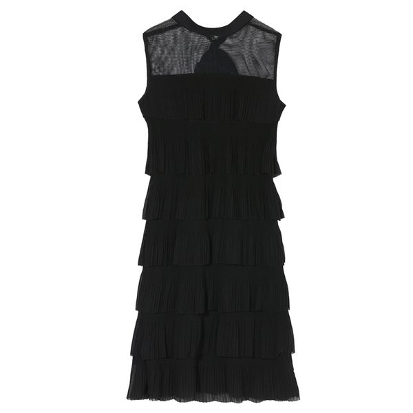 black white sleeveless chiffon mesh sarafan tank o neck mini dress summer elegant cascading ruffle cake d1513 210514, Black;gray
black white sleeveless chiffon mesh sarafan tank o neck mini dress summer elegant cascading ruffle cake d1513 210514, Black;gray