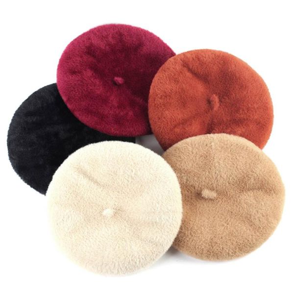berets 2021 women's winter solid color elegant female retro beret autumn warm wool women fashion french artist hats caps, Blue;gray
berets 2021 women's winter solid color elegant female retro beret autumn warm wool women fashion french artist hats caps, Blue;gray