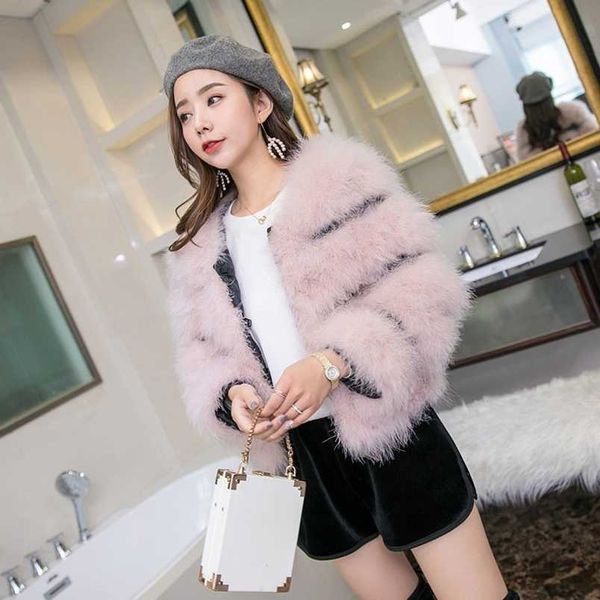 new haining ostrich turkey fur grass coat women's short encrypted slim stitched clothes 9-point sleeve 211207, Black
new haining ostrich turkey fur grass coat women's short encrypted slim stitched clothes 9-point sleeve 211207, Black
