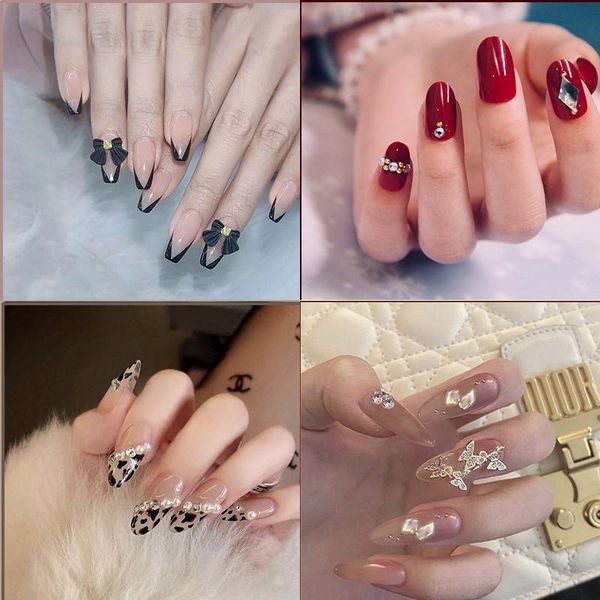 false nails 24 pieces of wine red fake finished net celebrity butterfly wear nail drill patch removable jewelry, Red;gold
false nails 24 pieces of wine red fake finished net celebrity butterfly wear nail drill patch removable jewelry, Red;gold